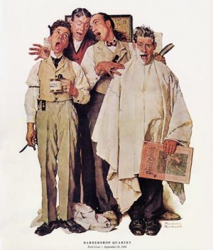 Painting of a Barbershop Quartet